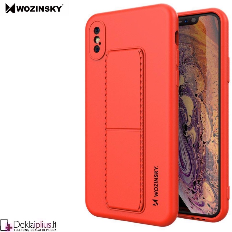 Wozinsky silikoninis dėklas - stovas raudonas (telefonui Apple Iphone Xs Max) Wozinsky silikoninis dėklas - stovas raudonas (telefonui Apple Iphone Xs Max)